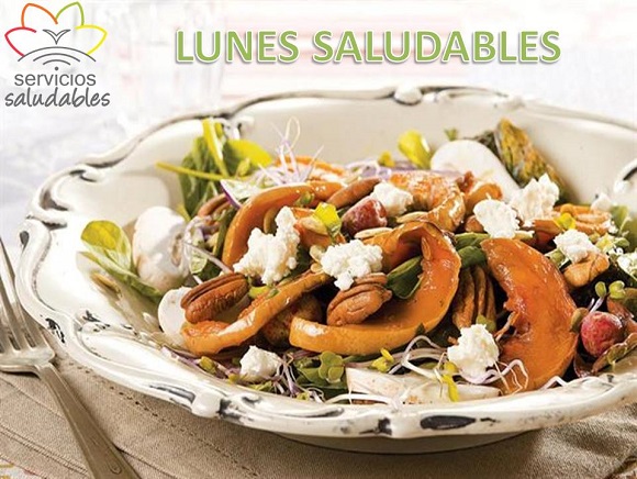 LUNES SALUDABLE CON ENSALADA TIBIA DE ZAPALLO GRILLADO 