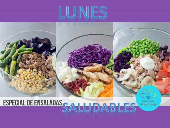 LUNES SALUDABLE ESPECIAL ENSALADAS PARA EL TUPPER